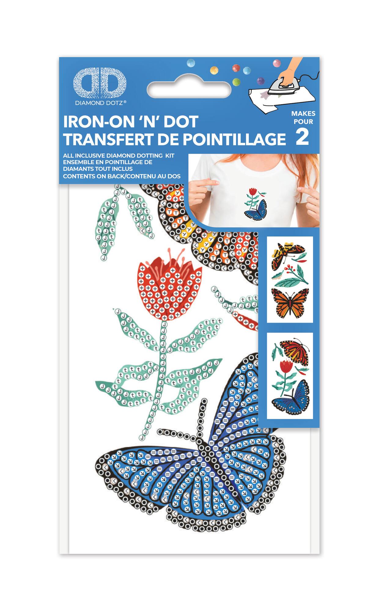 Diamond Dotz® Butterfly Days Pair Iron-On 'n' Dot Kit